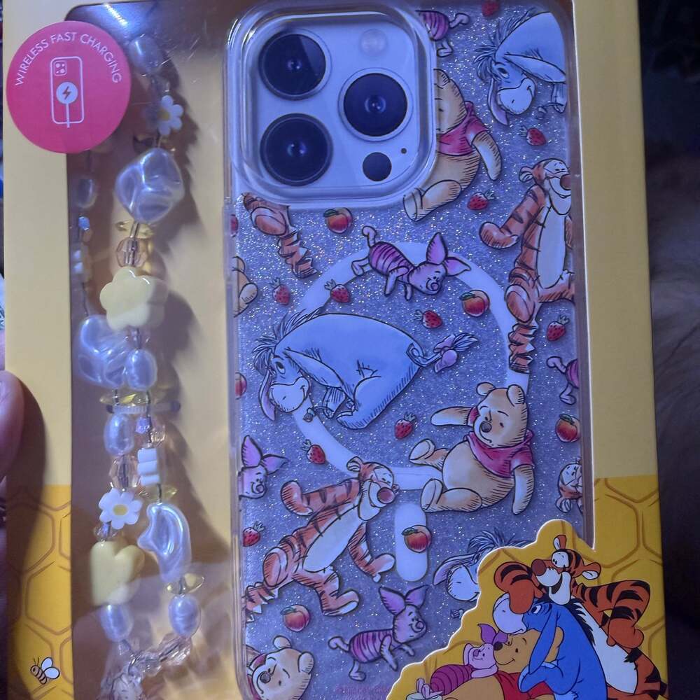 Disney Winnie the Pooh and Friends iPhone 16 Pro Max Phone Case with Beaded Stra